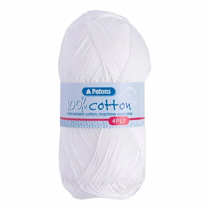 Best Sale ⭐ Patons White 100% Cotton 4 Ply Yarn 100g ???? 3 Best Sale ⭐ Patons White 100% Cotton 4 Ply Yarn 100g ????