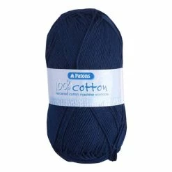 Hot Sale ❤️ Patons Navy 100% Cotton DK Yarn 100g ✨