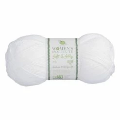 Cheap ✨ The WI 👩 Women's Institute White Soft And Silky 4 Ply Yarn 100g 😉