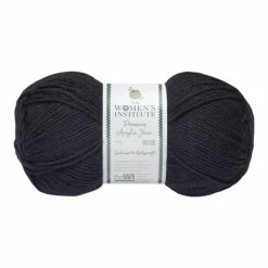 New 🧨 The WI 👩 Women's Institute Black Premium Acrylic Yarn 100g ✔️