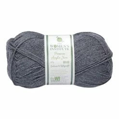 Best Sale 👏 The WI 👩 Women's Institute Grey Premium Acrylic Yarn 100g 🎉