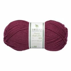 Budget 🧨 The WI 👩 Women's Institute Plum Premium Acrylic Yarn 100g 🔔