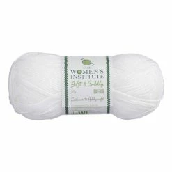 Hot Sale 😉 The WI 👩 Women's Institute White Soft And Cuddly DK Yarn 50g 🧨