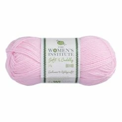 Coupon 🤩 The WI 👩 Women's Institute Light Pink Soft And Cuddly DK Yarn 50g 🤩