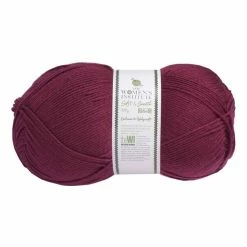 Cheap 👏 The WI 👩 Women's Institute Plum Soft And Smooth Aran Yarn 400g 🎉