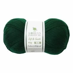 Budget 😉 The WI 👩 Women's Institute Dark Green Soft And Smooth Aran Yarn 400g 😍