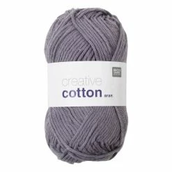 Promo ⭐ Rico Design Rico Mouse Grey Creative Cotton Aran Yarn 50 G ✨