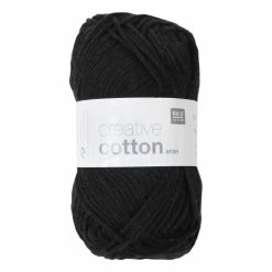 Best deal ✔️ Rico Design Rico Black Creative Cotton Aran Yarn 50 G 👏