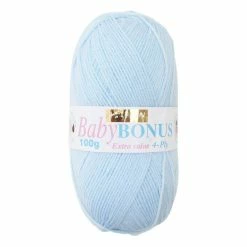 Coupon 💯 Hayfield Baby Blue Baby Bonus 4 Ply Yarn 100g (854) 🧨