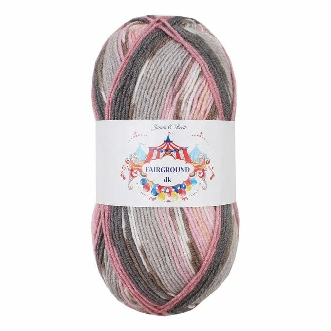 Cheapest ???? James C Brett Pink Grey Mix Fairground DK Yarn 100g ✔️ 3 Cheapest ???? James C Brett Pink Grey Mix Fairground DK Yarn 100g ✔️