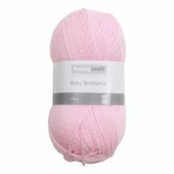 Best deal ✨ Knitcraft Pink Baby Brilliance DK Yarn 100g 🔔
