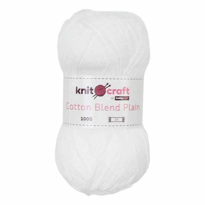 Budget π₯ Knitcraft White Cotton Blend Plain DK Yarn 100g π€© 3 Budget π₯ Knitcraft White Cotton Blend Plain DK Yarn 100g π€©