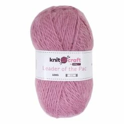 New 😀 Knitcraft Pink Leader Of The Pac Aran Yarn 100g ❤️