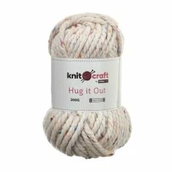 Promo 😍 Knitcraft Cream Fleck Hug It Out Yarn 200g 🤩