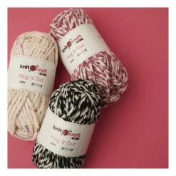 Hot Sale 🎉 Knitcraft Dusky Pink Fleck Hug It Out Yarn 200g ❤️ -Hayfield Shop 628113 1013 3 knitcraft hug it out yarn