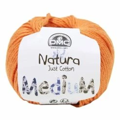 Promo ✔️ DMC 109 Rust Orange Natura Medium Crochet Yarn 50g 👍