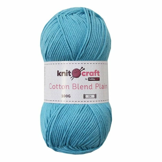 Hot Sale π Knitcraft Bright Blue Cotton Blend Plain DK Yarn 100g π 3 Hot Sale π Knitcraft Bright Blue Cotton Blend Plain DK Yarn 100g π