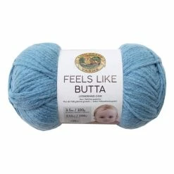 Cheap ✨ Lion Brand Dusty Blue Feels Like Butta Yarn 100g 👏