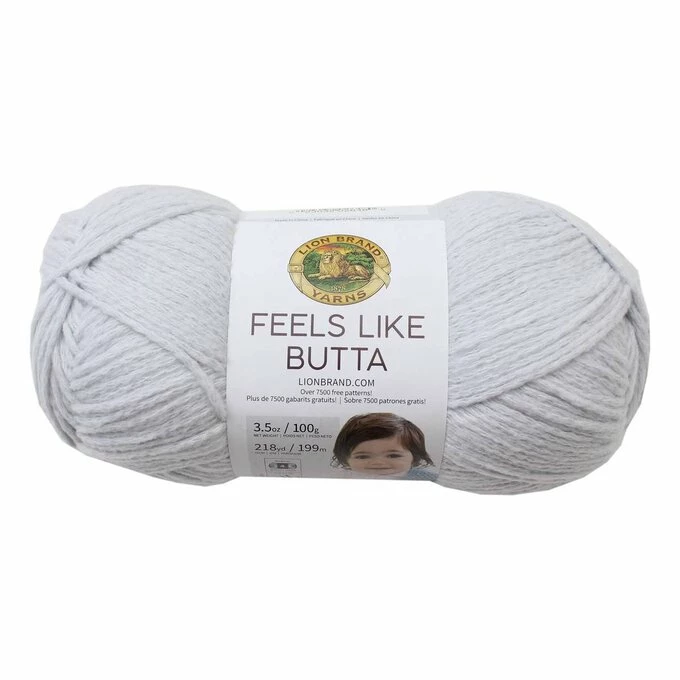 New ???? Lion Brand Pale Grey Feels Like Butta Yarn 100g ❤️ 3 New ???? Lion Brand Pale Grey Feels Like Butta Yarn 100g ❤️