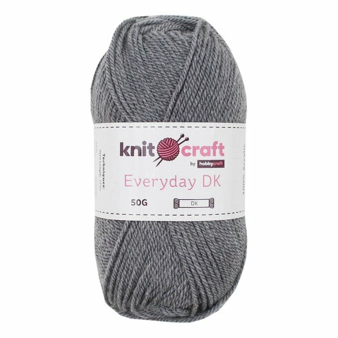 Wholesale ???? Knitcraft Grey Everyday DK Yarn 50g ???? 3 Wholesale ???? Knitcraft Grey Everyday DK Yarn 50g ????