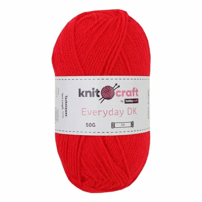 Buy ✔️ Knitcraft Red Everyday DK Yarn 50g ⭐ 3 Buy ✔️ Knitcraft Red Everyday DK Yarn 50g ⭐