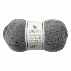 Best deal 💯 The WI 👩 Women's Institute Grey Soft And Smooth Tweed Aran Yarn 400g ⌛