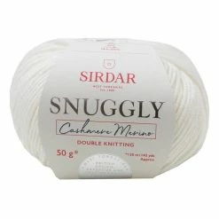 Best Sale 🔥 Sirdar White Snuggly Cashmere Merino DK Yarn 50g ✔️