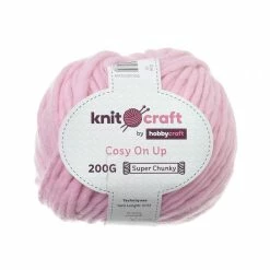 Deals ✔️ Knitcraft Bubblegum Pink Cosy On Up Yarn 200g ⭐