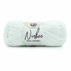 New ✔️ Lion Brand White Nuboo Yarn 85g ✨