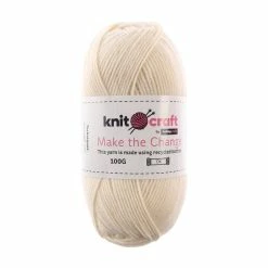 New ???? Knitcraft Cream Make The Change DK Yarn 100g ????