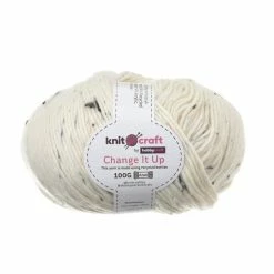 New ❤️ Knitcraft White Change It Up Yarn 100g 🔔